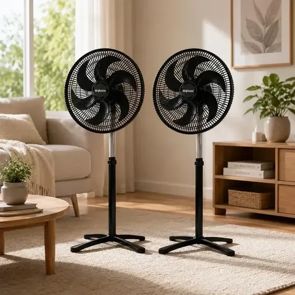 Kit 2 Ventiladores de Coluna 40 cm Silencioso 110V/220V